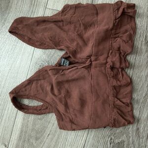 Brown women’s crop top